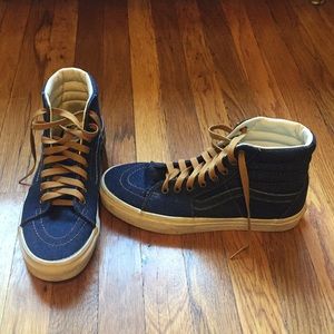 Denim Vans hi-top, women’s 9.0, men’s 7.5